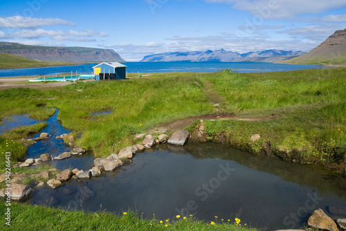 Outdoor geothermal pool aga...