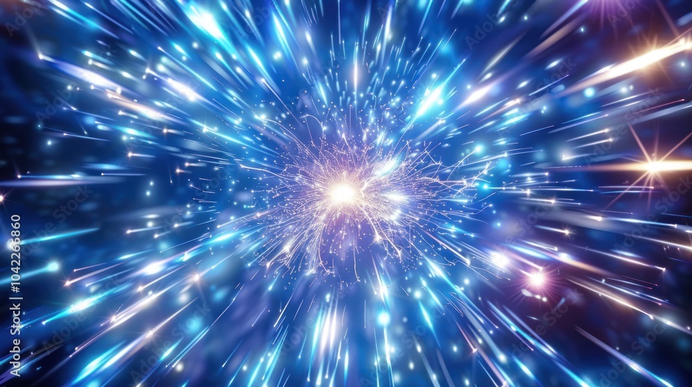 Naklejka premium Abstract Blue Explosion