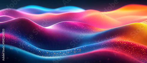 Abstract colorful line waves on light background, 3d render, Background wallpaper design