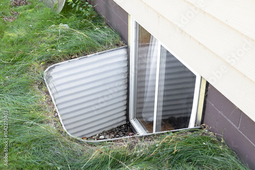 Tableau sur toile Exterior view of an egress window system