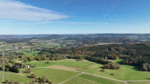 Milseburg, Rhön - Central German uplands, drone point of view