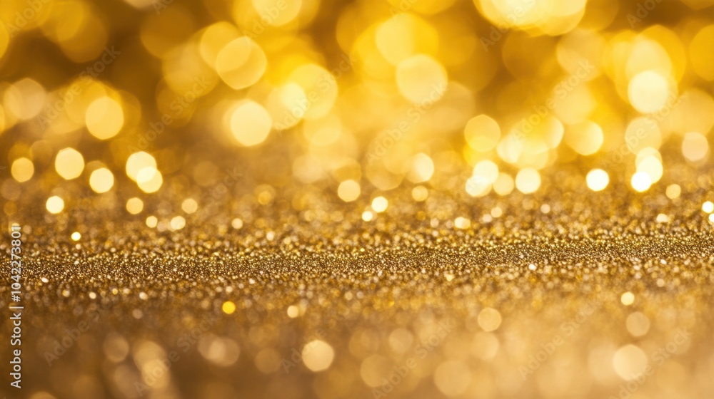 Golden glitter bokeh background for festive designs Golden glitter bokeh background for festive designs