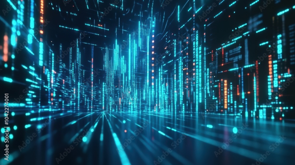 Holographic stock exchange price chart with digital data streams Holographic stock exchange price chart with digital data streams