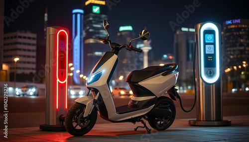 Night Lights: The Future of Urban Mobility, Ai generated Images