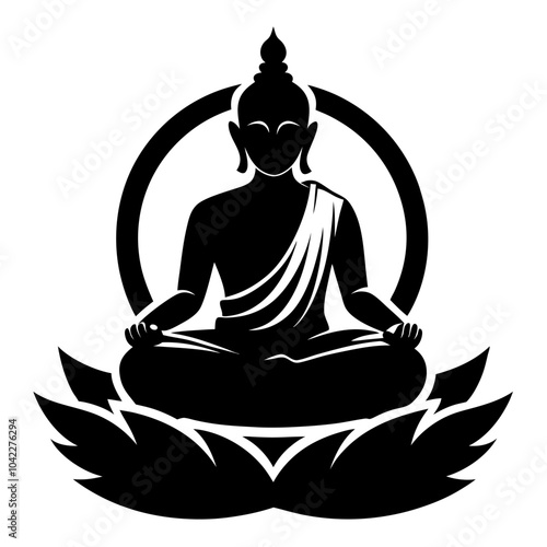 Buddha Silhouette vector illustration