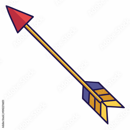 Arrow with colorful fletching
