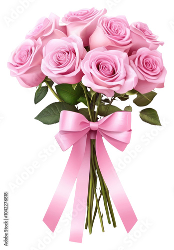 PNG Elegant pink rose bouquet gift
