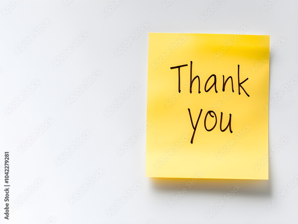 A yellow sticky note with the words A yellow sticky note with the words