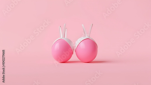 white bras pink ballous background ballons aligned bras cups giving perception filling photo