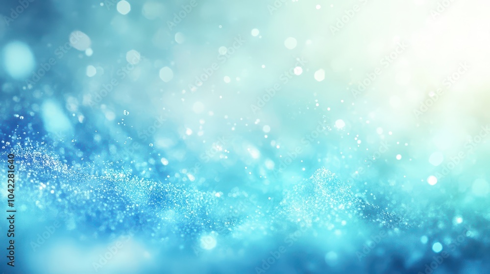 Fresh cleaning backdrop with blue gradients and glowing particles ideal for text placement Fresh cleaning backdrop with blue gradients and glowing particles ideal for text placement