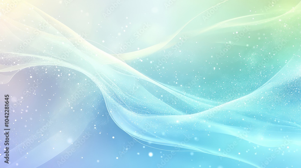 Pastel blue and green gradients with sparkles providing a clean fresh backdrop for copy Pastel blue and green gradients with sparkles providing a clean fresh backdrop for copy