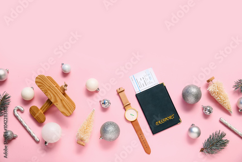 Christmas toys, passport, t...
