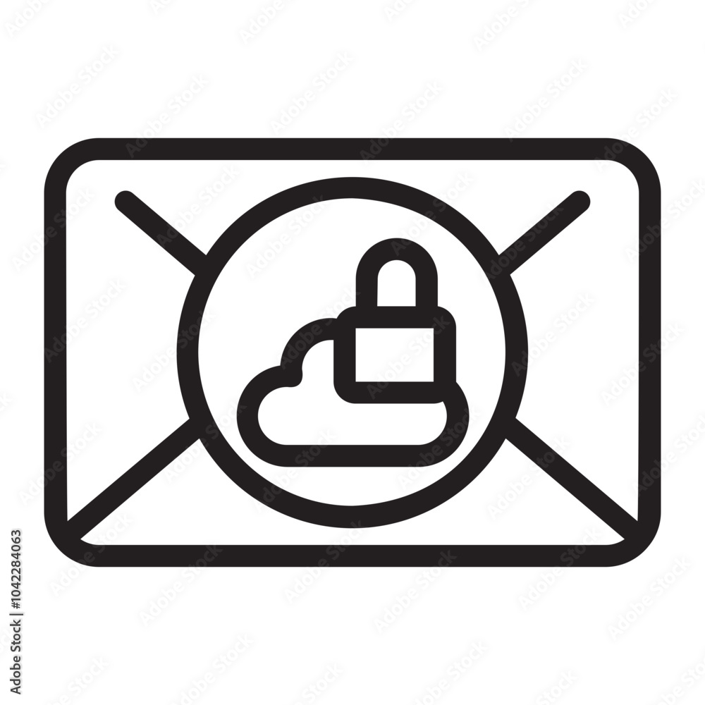 Fototapeta premium email line icon