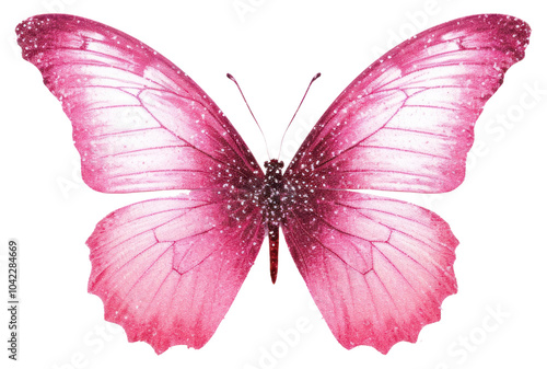 PNG Vibrant pink butterfly illustration