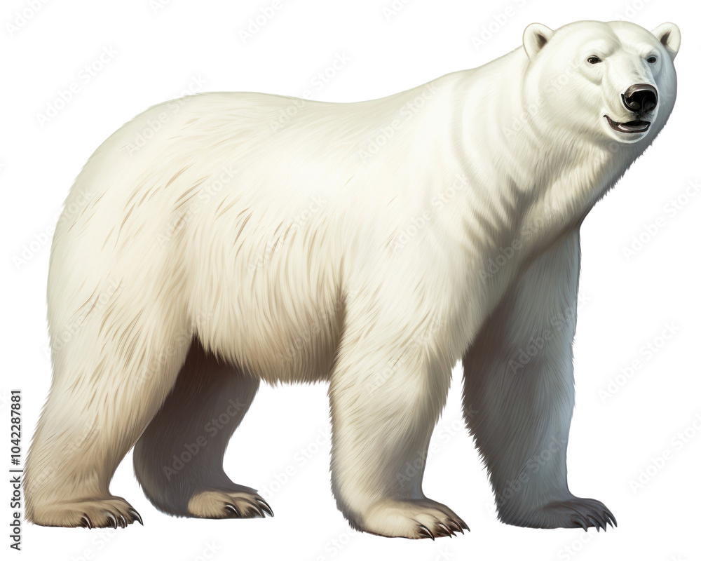 Fototapeta premium PNG Polar bear wildlife mammal animal.