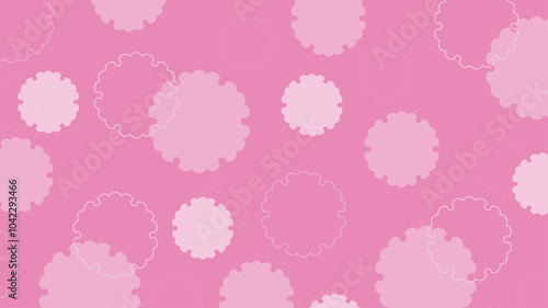 雪輪文様　模様　背景　ピンク　和柄　ベクター