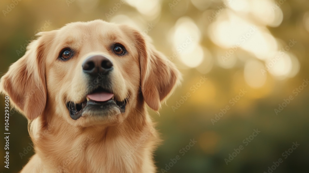 Close-up portrait of a Golden Retriever dog Close-up portrait of a Golden Retriever dog