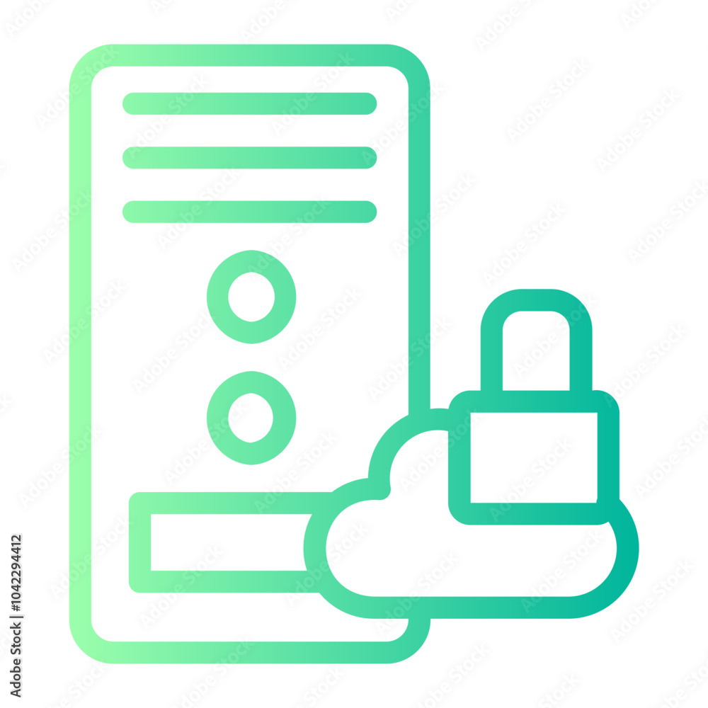 Obraz premium cpu tower gradient icon