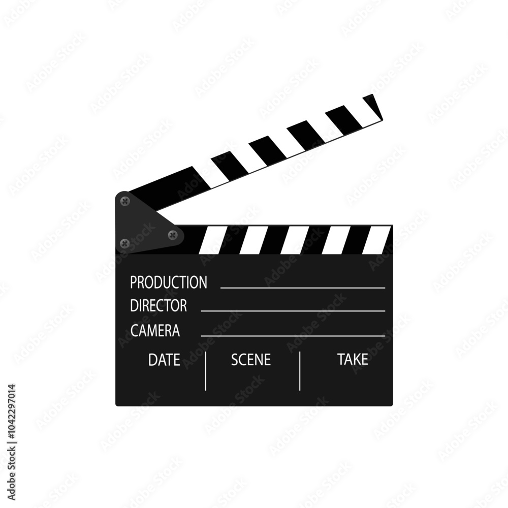 Obraz premium Movie clapper board. Stock Vector