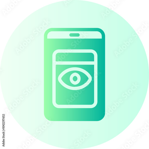 eye scan gradient icon