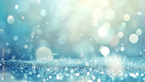 Sparkling blue glitter creates a festive bokeh effect, adding a magical touch to holiday and celebration-themed projects. Perfect for enhancing any seasonal design or backdrop