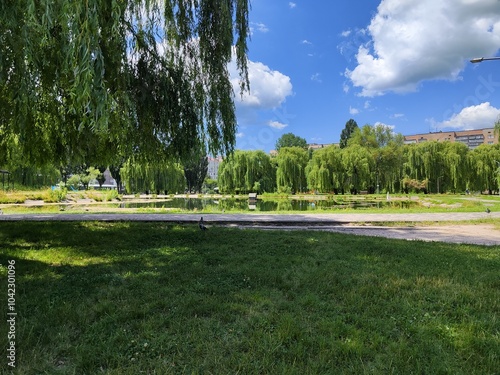 Victory Park - park of culture and recreation in the city of Brovary photo