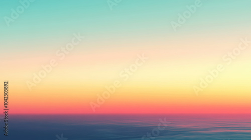 Summer sunset colors gradient – vibrant orange and soft pastel sky for print or digital art