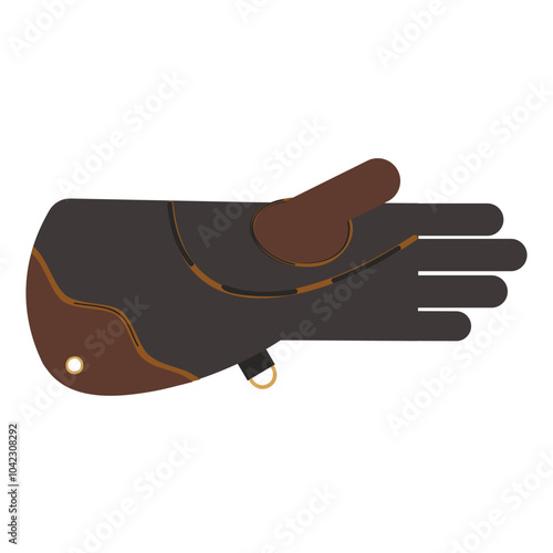 Glove for falconry. Hunting equipment.