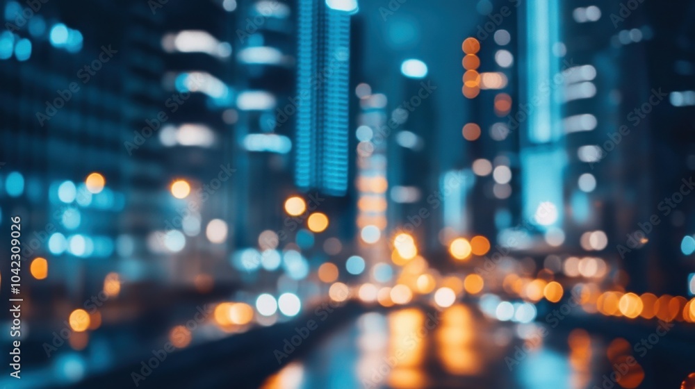 Fototapeta premium Building abstract urban background blurred architecture business district economic growth city atmosphere development