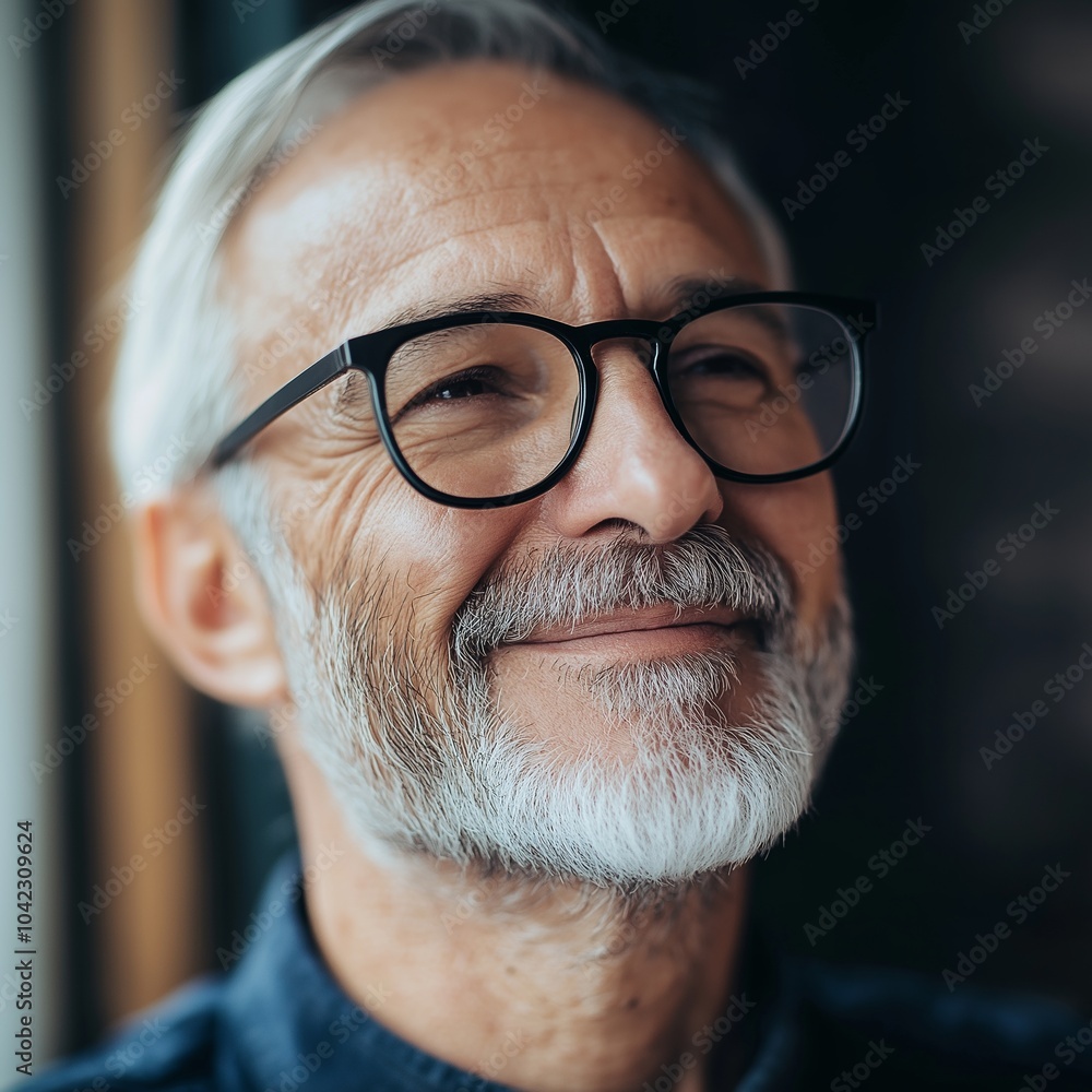 An elderly man with glasses smiles warmly in a close-up portrait, radiating wisdom and a sense of contentment. An elderly man with glasses smiles warmly in a close-up portrait, radiating wisdom and a sense of contentment.