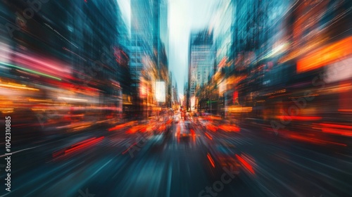 Building abstract urban background blurred architecture business district economic growth city atmosphere development