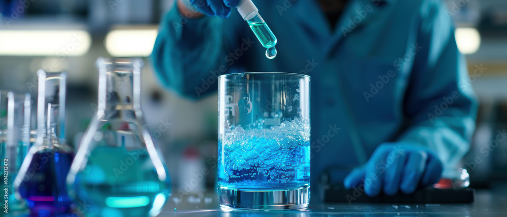 Scientists Observing Chemical Reactions in Laboratory Scientists Observing Chemical Reactions in Laboratory
