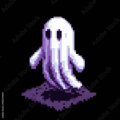 Adorable Pixelated Ghost 