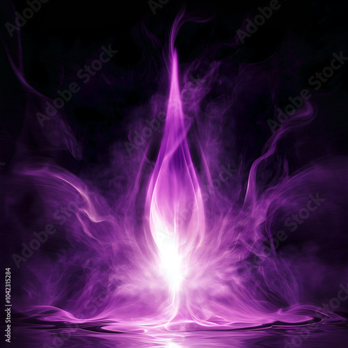 The Violet Flame of Master Saint Germain. Divine energy, transformation. A wonderful gift that the spirit world has made available to clear and dissolve blockages and shadows. Poster, wallpaper. 