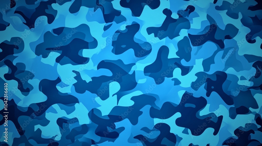 Aesthetic Blue Camouflage Pattern for Background Design Aesthetic Blue Camouflage Pattern for Background Design