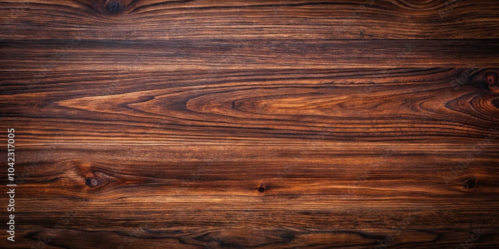 Obraz premium Dark rosewood textured background with wide-angle view
