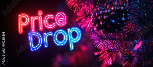 Bold Black Friday flyer with neon "Price Drop" text and high-impact, modern visuals