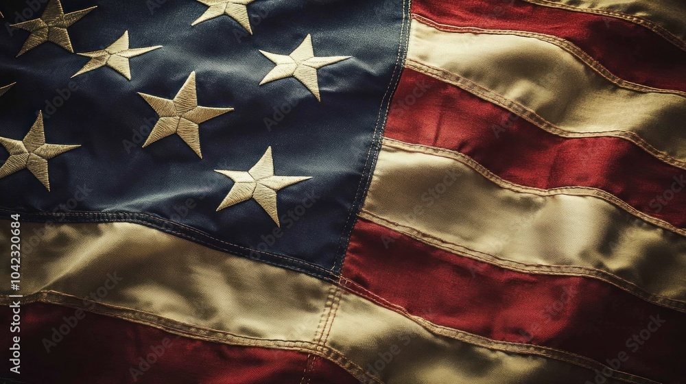 Fototapeta premium Close-up of American Flag