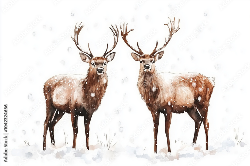 a painting of a deer a painting of a deer