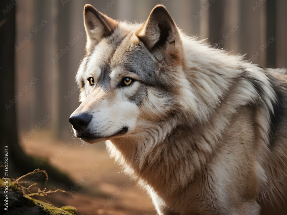 Abstract portrait of beautiful wolf Abstract portrait of beautiful wolf
