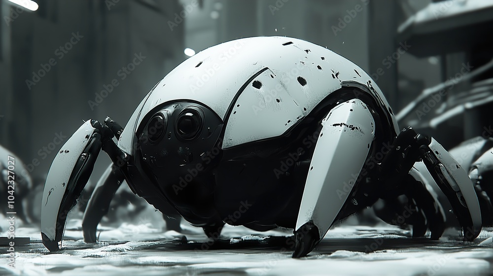 Futuristic Robot Design: A Close-Up View Futuristic Robot Design: A Close-Up View