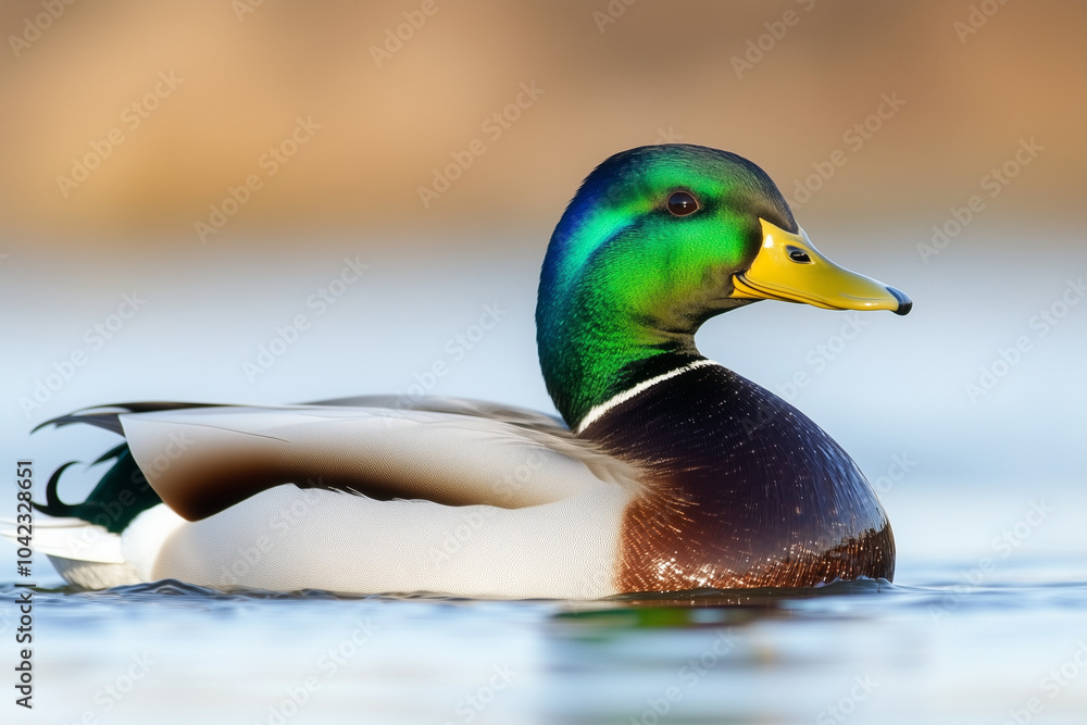 Fototapeta premium mallard duck on the bridge