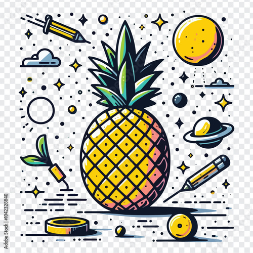  creative illustration for Pineapple