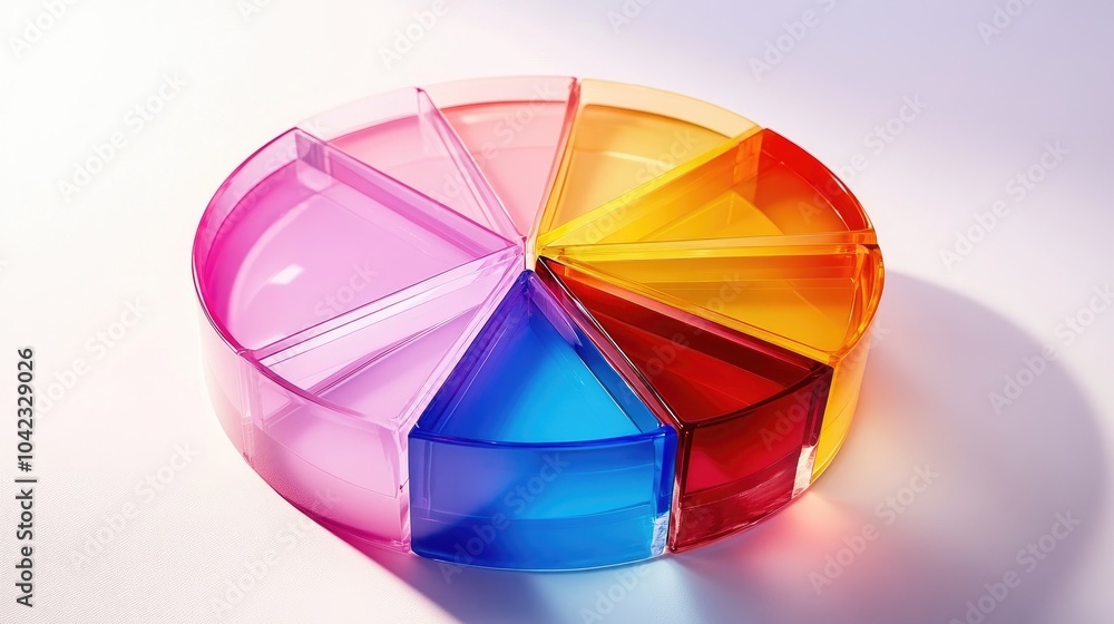 Obraz premium Colorful Geometric Shapes on a Bright Background