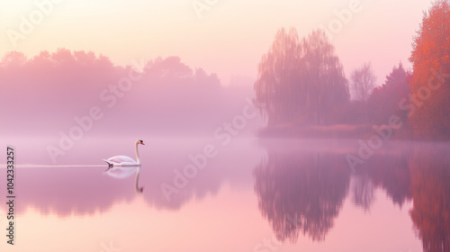 white swan on the water