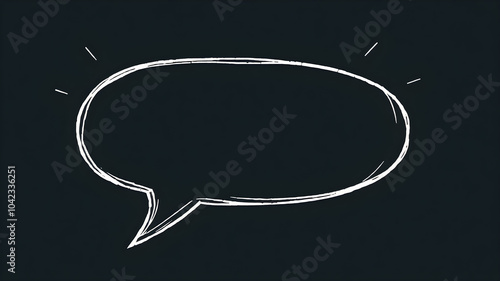 Hand drawn speech buble. Speech bubbles talk bubbles. AI generated image, ai.