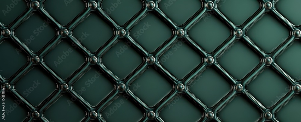 Seamless pattern with dark green geometric design creating a luxurious embossed texture Seamless pattern with dark green geometric design creating a luxurious embossed texture