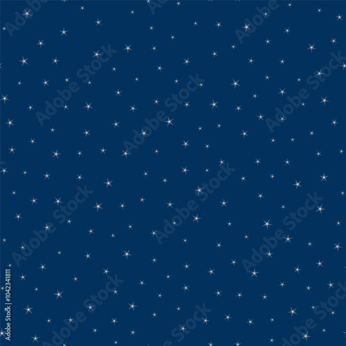 Vector stars texture. Blue starry background