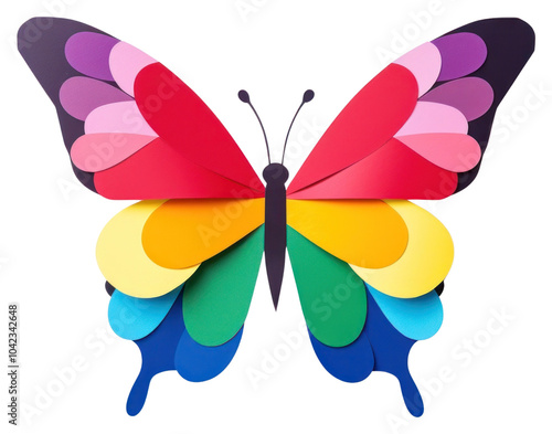 PNG Butterfly colorfull insect art invertebrate.