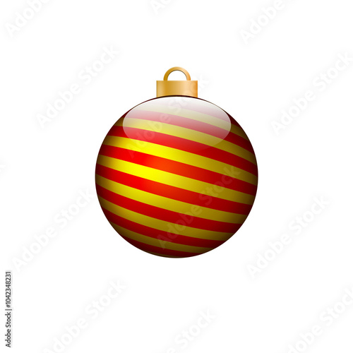 Christmas ball on transparent background